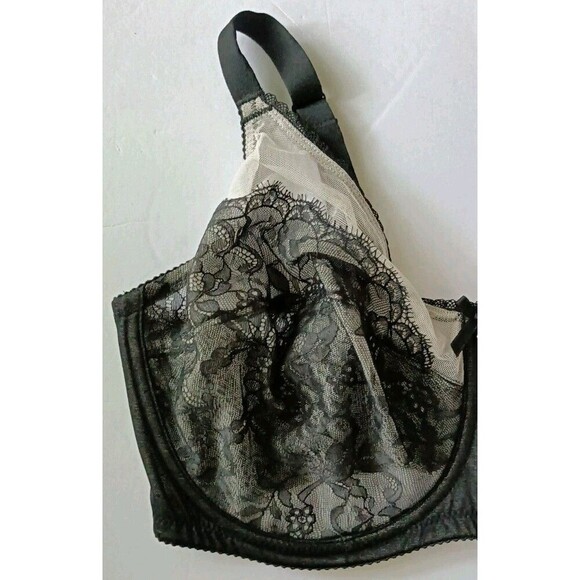 Wacoal Unlined Bra Size 36DDD  Retro Chic Balconett Lace Sheer Underwire  855186 - Picture 5 of 7